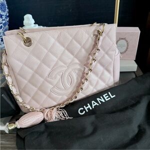 petite timeless tote pink caviar